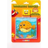 KÜPSS Manyetik Blok Çift Taraflı 9 Parçalı Mıknatıslı MELEK BALIĞI - BALON BALIĞI Puzzle - 2 Görsel YapBoz