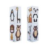 Küpss Manyetik Bloklar Puzzle Hayvanlar İki Parçalı -4 Küp