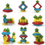 Küpss PİRAMİX Eğitici Piramit 3D Yapı Blokları, 30 Parça, Model Kitabı ve Saklama Çantalı STEM & Montessori Zeka Oyuncağı (3-8 Yaş)