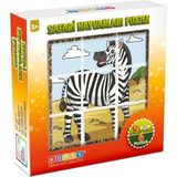 Küpss Safari Hayvanları 3D Küp Puzzle - 9 Küp 6 Yapboz 3+ Yaş Eğlenceli Tasarım