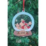 Kurabiye Adam Ailesi Kişiye Özel Yılbaşı Ağaç Süsü Gingerbread Family Dikiz Ayna Süsü