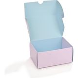 Kurabiye Kutusu Pembe-Mavi 11 x 15 cm 25 Adet