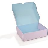 Kurabiye Kutusu Pembe-Mavi 23 x 17 cm 25 Adet