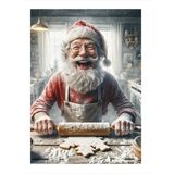 Kurabiye Yapan Noel Baba Hediyelik Mdf Tablo