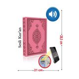 Kuranı Kerim Bilgisayar Hatlı-Pembe Mavi-Rahle Boy - Hafız Osman