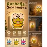 Kurbağa Figürlü Led Gece Lambası, Prize Takılan Çocuk Ve Bebek Odası Dekoratif Aydınlatma