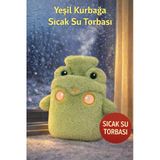 Kurbağa Peluş Sıcak Su Torbası – Yumuşak Isıtıcı Torba | Regl & Bel Ağrısı Rahatlatıcı
