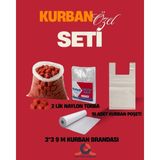 Kurban Ambalaj Seti (3*3 Branda- 2 Lik Naylon Torba - 10 Adet Kurban Poşeti)