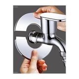 KURBE 14x6x6CM Paslanmaz Çelik Kendinden Yapışkanlı, Hortum Rozeti Musluk Aynası Mutfak Dekorasyon