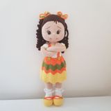 Kurdelalı Bebek Amigurumi Organik Oyuncak