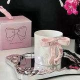 Kurdele Kupa (Pembe) - Hediye Seramik Kupa