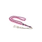 Küre Kesim Kokulu Pembe Toz Kehribar Tesbih 10 Mm
