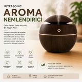 Küre Model Akasya Renk Hava Nemlendirici – Ultrasonik Soğuk Buhar Makinesi, Led Işıklı
