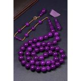 Küre Mor 45'li Eski Malzeme Bowling Topu Arap Model Tesbih