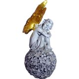 KÜRE ÜSTÜ MELEK, 31 cm, El Boyaması Biblo, Dekoratif El Sanatları, ev&ofis&bahçe özgün dekor ürünü