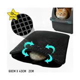 Kürek ve Elekli Kedi Tuvalet Önü Paspası Set 60 x 43 cm Gri - 000-Siyah - Option-1