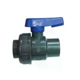 Küresel Vana 3/4", Tek Rakorlu Konik, Plastik, Gri