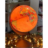 Küresi - Işıklı- Yerküre Antik-Siyasi Dekoratif Eğitici Yer Küre Globe Ancient, 30 cm - Standart