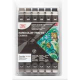 Kuretake Zig Kurecolor Twin WS Marker Gray Color 12li Set 1