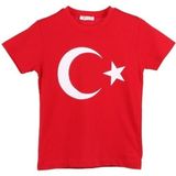 Kurgan Tekstil Unisex 23 Nisan 29 Ekim 19 Mayıs Gösteri Kostüm ve Türk Bayraklı Ay Yıldızlı Tişört - Kırmızı - XL