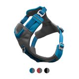 Kurgo Journey Air köpek koşum takımı, dolgulu göğüs kısmı ve tutma saplı, 23-34 kg arası köpekler için, beden L, mavi/gri