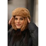 Kürk Yuvarlak Peluş Bucket/Kalpak Şapka.