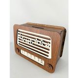 Kürkçü Dükkanı Radyo Kumbara Ahşap 18 Cm