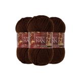 Kürkçü Han Dekor El Örgü İpi 3'lü Paket 100gr 100m Kahverengi