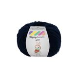 Kürkçü Han Happy Gurumi Soft Cotton Punch & Amigurumi İpi - 50 g (130 m) Yumuşak, Tüylenmez - Lacivert