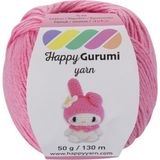 Kürkçü Han Happy Gurumi Soft Cotton Punch & Amigurumi İpi - 50 g (130 m) Yumuşak, Tüylenmez - Pembe