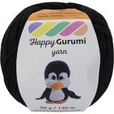 Kürkçü Han Happy Gurumi Soft Cotton Punch & Amigurumi İpi - 50 g (130 m) Yumuşak, Tüylenmez - Siyah