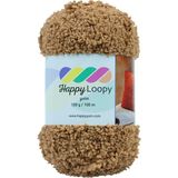 Kürkçü Han Happy Loopy Yarn - 100G / 100M | %100 Polyester Buklet Örgü Ipi - Kahverengi