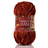 Kürkçü Han Kadife 100GR 95MT El Örgü İpi (Kahverengi)