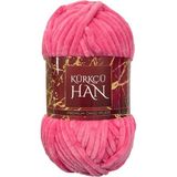 Kürkçü Han Kadife 100GR 95MT Örgü Ipi - Gül Pembe