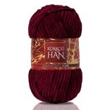 Kürkçü Han Kadife İp 50 gr%100 Polyester Microfiber Çok Kalın Kadife Örgü İpi – Amigurumi, Battaniye, Yastık ve Ev Dekorasyon Projeleri İçin (Bordo)