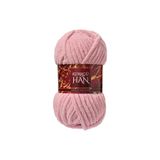 Kürkçü Han Lüks Kadife 100gr 60m El Örgü İpi Gül Kurusu Pembe