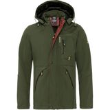 Kürklü Su ve Rüzgar Geçirmez Haki Softshell Kışlık Erkek Mont - 4XL