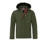 Kürklü Su ve Rüzgar Geçirmez Haki Softshell Kışlık Erkek Mont