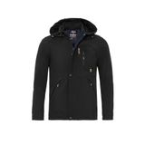 Kürklü Su ve Rüzgar Geçirmez Siyah Softshell Kışlık Erkek Mont