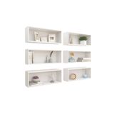 KURLUMOBİLYA Kitaplık duvara monte 6 lı