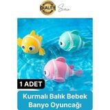 Kurmalı Balık Bebek Banyo Oyuncağı Arkadaşı Deniz Şişme Havuz Küvet Suda Yüzen Eğlenceli Oyuncak