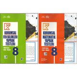 Kurmay 8. Sınıf Kurumsal Fen Bilimleri Yaprak Test+Kurumsal Matematik Yaprak Test (2 Kitap)