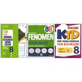 Kurmay 8. Sınıf Kurumsal Yaprak Test+Fenomen 8B+Fenomen Ktd Fen Bilimleri (3 Kitap)