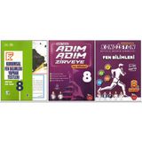 Kurmay 8. Sınıf Kurumsal Yaprak Test+Newton Adım Adım Zirveye+Kondisyon Fen Bilimleri (3 Kitap)