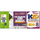 Kurmay 8.Sınıf Kurumsal Yaprak Test+Newton All Star+Fenomen Ktd Fen Bilimleri (3 Kitap)