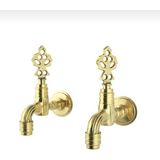 Kurna Musluğu Gold Hamam Bataryası Hortum Bağlama Aparatlı İkili Komple Set Altın