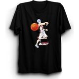 Kuroko'nun Basketbolu, Kuroko's Basketball, Manga, Anime Baskılı %100 Pamuk Siyah Tişört - XL