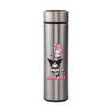 Kuromi Baskılı Dijital Göstergeli Gümüş Çelik Termos - 450MLT - 10-12 Saat Sıcak ve Soğuk- 009 - 450 ml