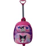 Kuromi Çekçekli Anaokul Kreş Sırt Çanta Valiz Çocuk Çantası (Ölçülere Bakınız) - Mor - 35x25