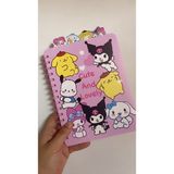 Kuromi Cinnamoroll My Melody Çizgili Ayraçlı Spiralli Defter Okul Ofis Ihtiyaçları Lüx Hediyelik